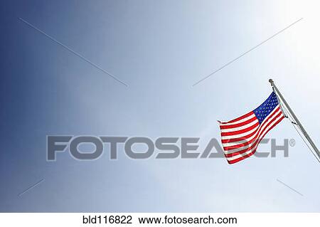 Stock Image - US Flag Pole. Fotosearch