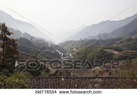 Valley Pass Through Mountains View Large Photo Image Picture - Valley Pass Through Mountains. Fotosearch
