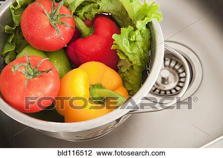 Vegetables in Colander View Large Photo Image Stock Image - Vegetables in Colander. Fotosearch