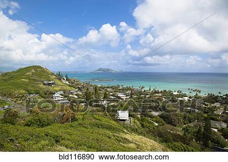 View of Kailua, O'ahu, Hawaii View Large Photo Image Stock Image - View of Kailua, O'ahu, Hawaii. Fotosearch