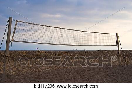 Volleyball Net on Beach View Large Photo Image Stock Photograph - Volleyball Net on Beach. Fotosearch
