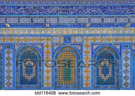 Stock Photo - Wall With Blue Iznik Tiles. Fotosearch