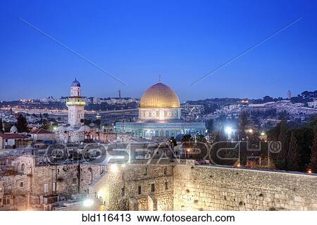 Stock Image - Western Wall and Dome of the Rock. Fotosearch
