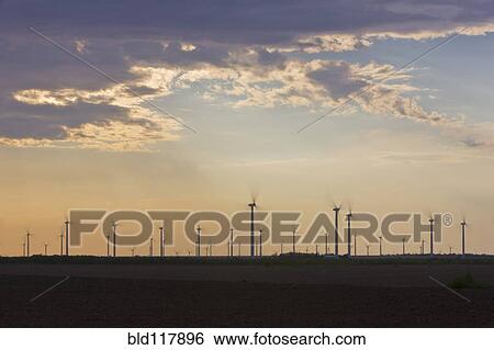 Wind Farm at Dusk View Large Photo Image Stock Photograph - Wind Farm at Dusk. Fotosearch