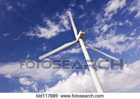 Wind Turbine Under Clouds View Large Photo Image Stock Photo - Wind Turbine Under Clouds. Fotosearch