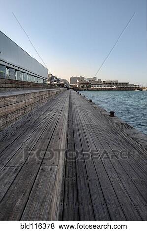 Stock Photo - Wooden Dock At Seaport. Fotosearch