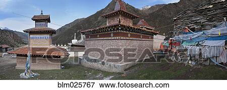 A Buddhist Temple near Xeushan township in the mountains of East Tibet View Large Photo Image Stock Photo - A Buddhist Temple near Xeushan township in the mountains of East Tibet. Fotosearch