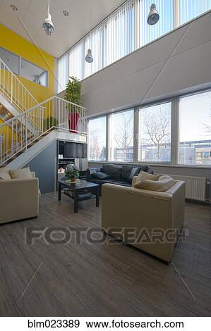 Stock Photo - A common room, lounge or entrance hall in a building. Fotosearch