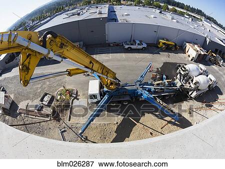 A construction site, the building of a parking garage View Large Photo Image Stock Photo - A construction site, the building of a parking garage. Fotosearch
