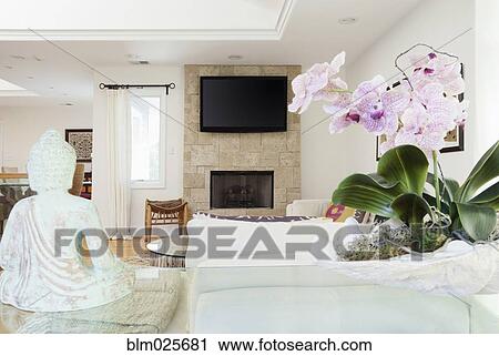A contemporary living room View Large Photo Image Stock Image - A contemporary living room . Fotosearch