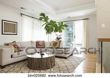 A contemporary living room View Large Photo Image Stock Image - A contemporary living room . Fotosearch