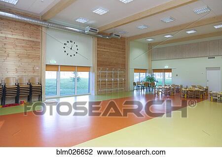 A large open hall, with a large clock on the wall View Large Photo Image Stock Image - A large open hall, with a large clock on the wall. Fotosearch
