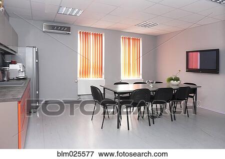 A staff room, a lunch room with a small kitchen View Large Photo Image Stock Photo - A staff room, a lunch room with a small kitchen. Fotosearch