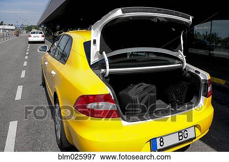 Stock Photo - A taxi at Tallinn airport. Fotosearch