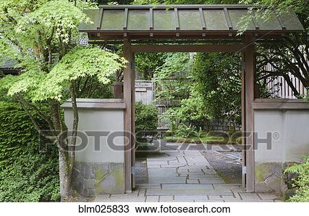 Stock Image - A traditional Japanese garden. Fotosearch