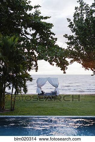 Picture - A view of the infinity pool and Gulf of Thailand . Fotosearch