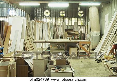 Stock Photo - A woodworking factory in Taiwan. Fotosearch