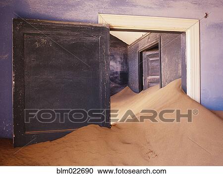 Abandoned House Filled with Drifting Sand View Large Photo Image Stock Image - Abandoned House Filled with Drifting Sand. Fotosearch