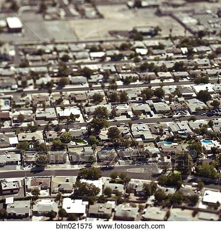 Stock Photography - Aerial View of Residential Area. Fotosearch