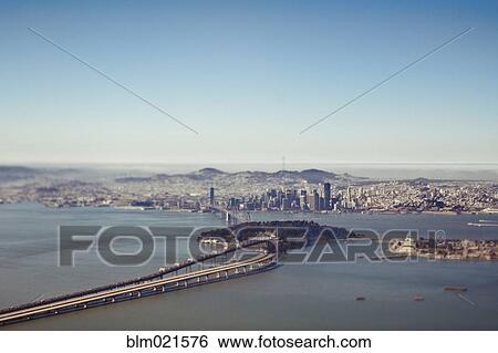 Aerial View of San Francisco Bay View Large Photo Image Stock Photograph - Aerial View of San Francisco Bay. Fotosearch