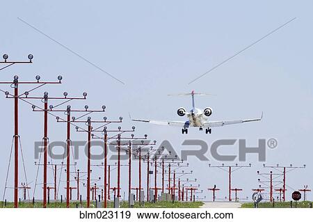 Airplane Landing View Large Photo Image Stock Photo - Airplane Landing. Fotosearch