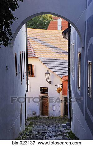 Alleyway through City View Large Photo Image Stock Photo - Alleyway through City. Fotosearch