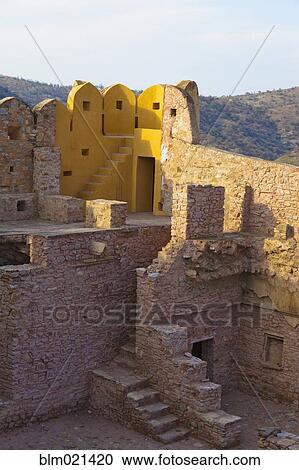 Stock Image - Amber Fort Stone Wall. Fotosearch