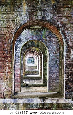 Ancient Brick Aqueduct View Large Photo Image Stock Photo - Ancient Brick Aqueduct. Fotosearch
