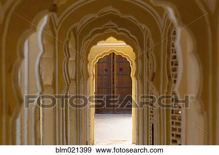 Archway Corridor in a Temple View Large Photo Image Stock Photo - Archway Corridor in a Temple. Fotosearch