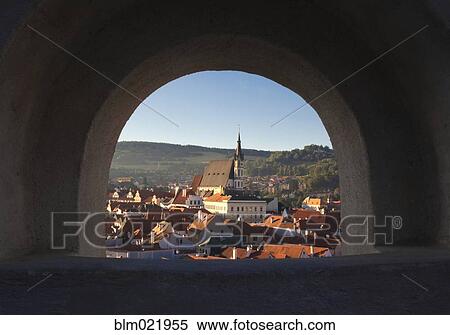 Archway to an Old World Cityscape View Large Photo Image Stock Photography - Archway to an Old World Cityscape. Fotosearch