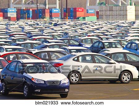 Automobiles in a Parking Lot View Large Photo Image Stock Image - Automobiles in a Parking Lot. Fotosearch