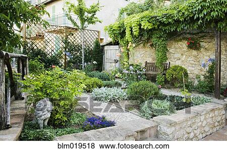 Backyard Garden View Large Photo Image Stock Photo - Backyard Garden. Fotosearch