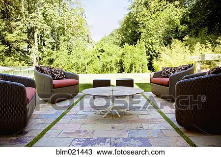 Backyard Patio Area View Large Photo Image Stock Image - Backyard Patio Area. Fotosearch