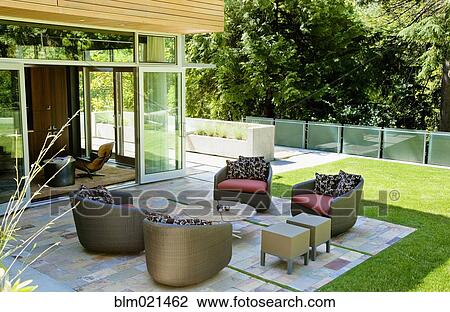Backyard Patio Area View Large Photo Image Stock Image - Backyard Patio Area. Fotosearch