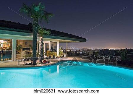 Backyard Pool View Large Photo Image Stock Image - Backyard Pool. Fotosearch