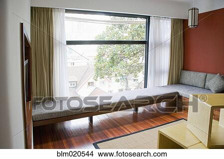 Banquette Seating in Living Room View Large Photo Image Picture - Banquette Seating in Living Room. Fotosearch