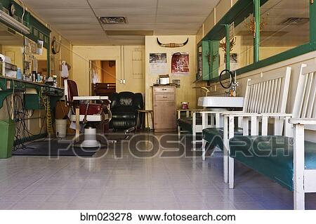 Barbershop Interior View Large Photo Image Stock Photo - Barbershop Interior. Fotosearch