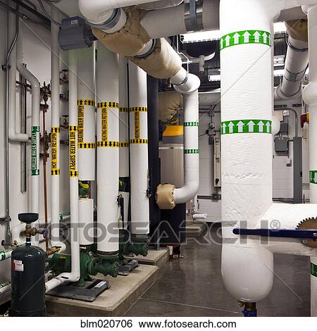 Basement Water Pipes View Large Photo Image Stock Photograph - Basement Water Pipes. Fotosearch
