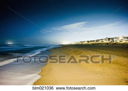Stock Photograph - Beach and Waterfront Homes. Fotosearch