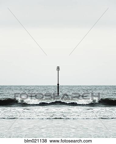 Beacon and Ocean Waves View Large Photo Image Stock Photo - Beacon and Ocean Waves. Fotosearch