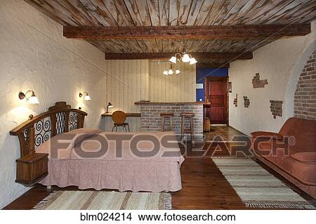 Picture - Bed In Hotel Room. Fotosearch