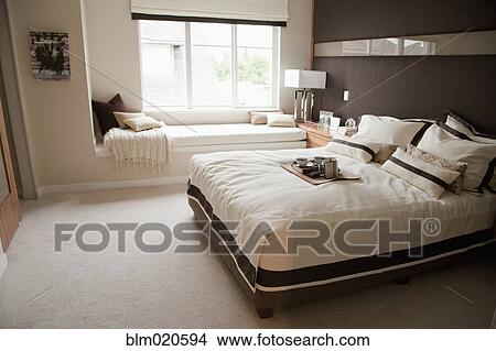 Bed With Breakfast Tray View Large Photo Image Picture - Bed With Breakfast Tray. Fotosearch