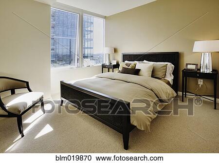 Bedroom in High Rise Condo View Large Photo Image Stock Image - Bedroom in High Rise Condo. Fotosearch