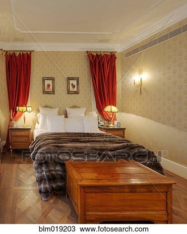 Stock Image - Bedroom Interior. Fotosearch