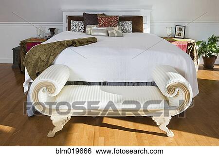 Bench at Foot of Bed View Large Photo Image Stock Photograph - Bench at Foot of Bed. Fotosearch