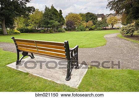 Bench in Park View Large Photo Image Stock Image - Bench in Park. Fotosearch