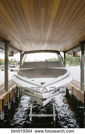 Boat in Boathouse View Large Photo Image Picture - Boat in Boathouse. Fotosearch