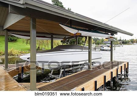 Boat in Boathouse View Large Photo Image Stock Image - Boat in Boathouse. Fotosearch