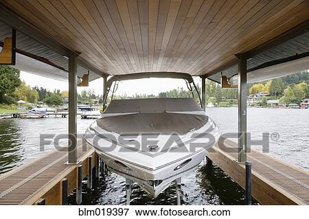 Boat in Boathouse View Large Photo Image Stock Photo - Boat in Boathouse. Fotosearch