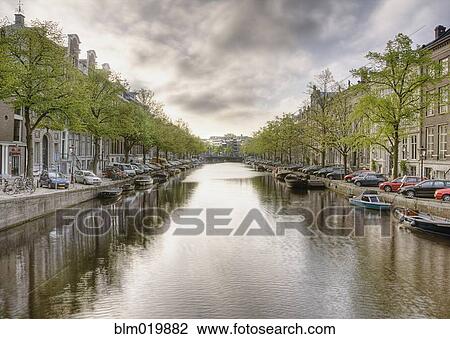 Boats in a Tree Lined Canal View Large Photo Image Stock Image - Boats in a Tree Lined Canal. Fotosearch